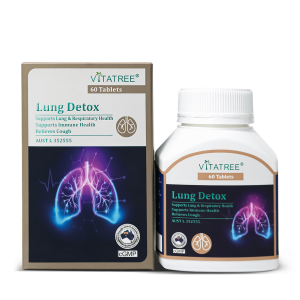 Viên uống thải độc phổi Vitatree Lung Detox 60 viên / Lung Care Herbs Of Gold, của Úc